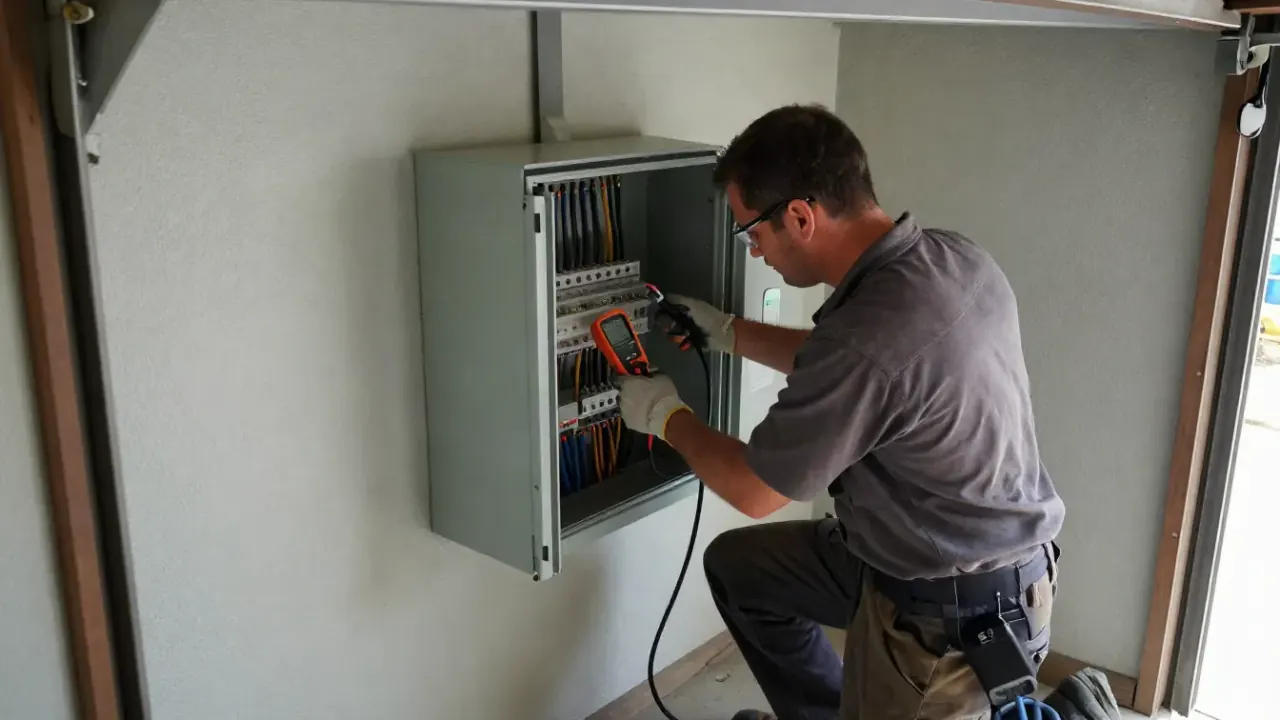 Panel Capacity and Load Assessment in Redondo Beach, California: licensed electrician opening the cover of a residential